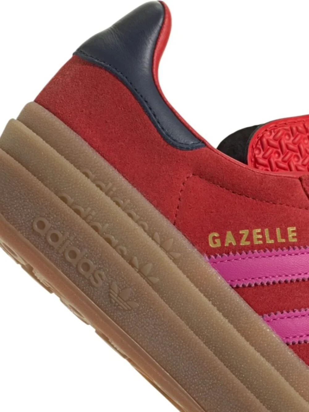 adidas Gazelle Bold Size 7.5 Womens Casual Shoes Red Pink JH9665 NEW